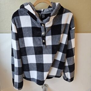 Women's Black and White Checkered Jacket